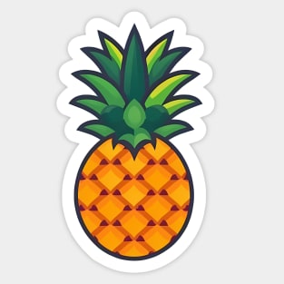 Simple Pineapple, Love Fruits Sticker